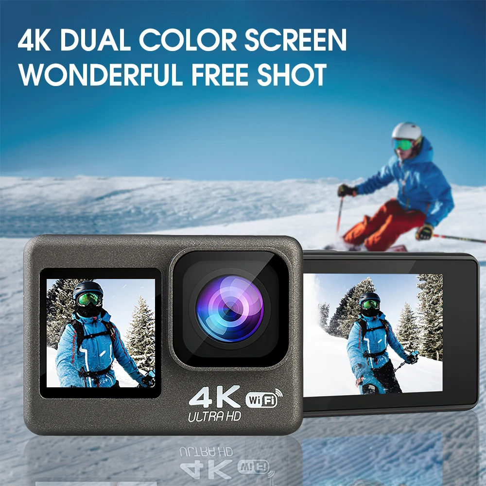 Экшн камера SAMTIAN Wi Fi HD 4K 60 кадров/с водонепроницаемая|Компактные видеокамеры| |