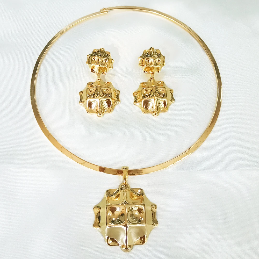 Новое ожерелье набор золото серебро Сережки для красивое женское кольцо с