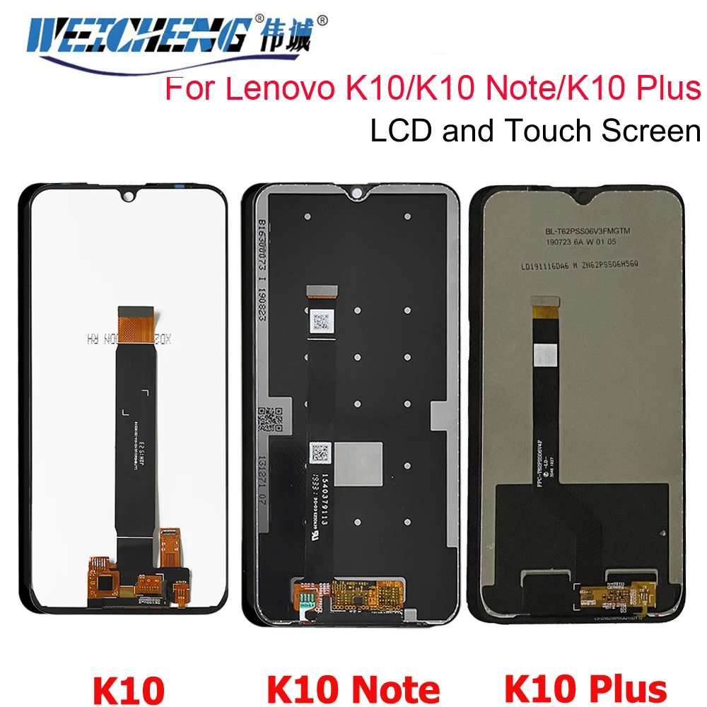 100% протестированный ЖК-дисплей Lenovo K10 для PAFR0033 Lenovo K10 Note, ЖК-дисплей с сенсорным дигитайзером в сборе Lenovo K10 Plus L39051, ЖК-дисплей