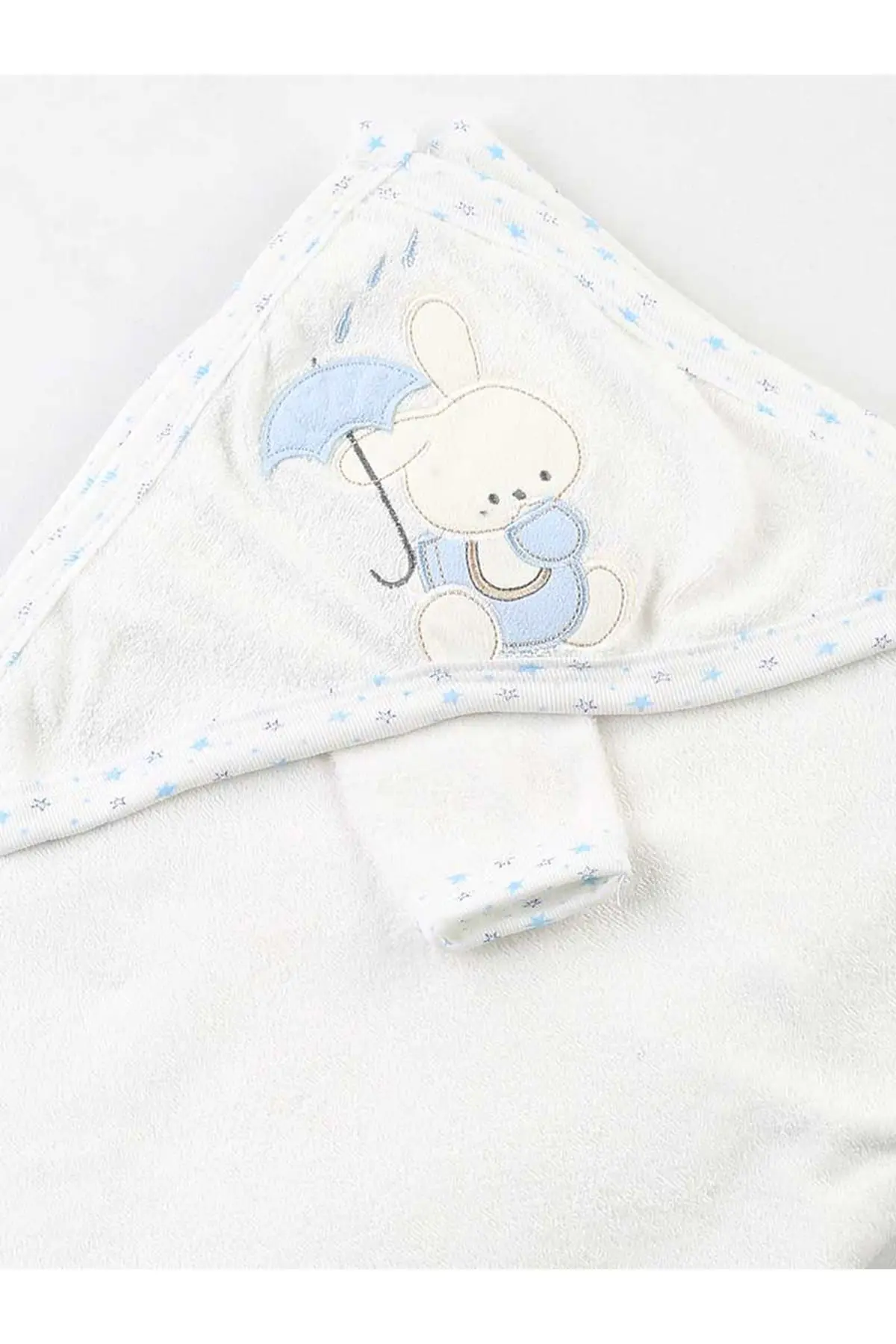 Голубое белое детское Хлопковое полотенце для ванны |