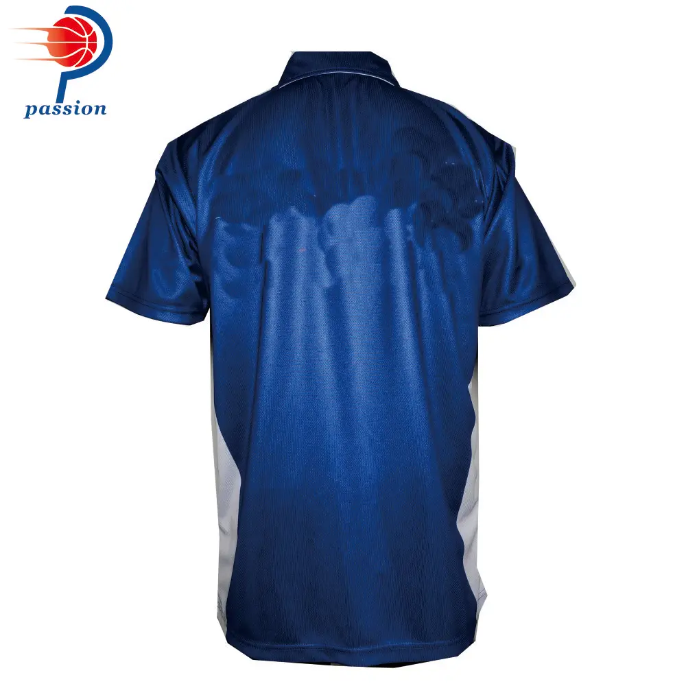 Индивидуальные сублимации короткий рукав крикет рубашка с отложным воротником |