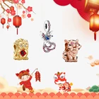 Новый год 2022, 100% Высококачественная подвеска с новым китайским тигром, мифический Феникс и другие подвески, классические искусственные элементы сделай сам