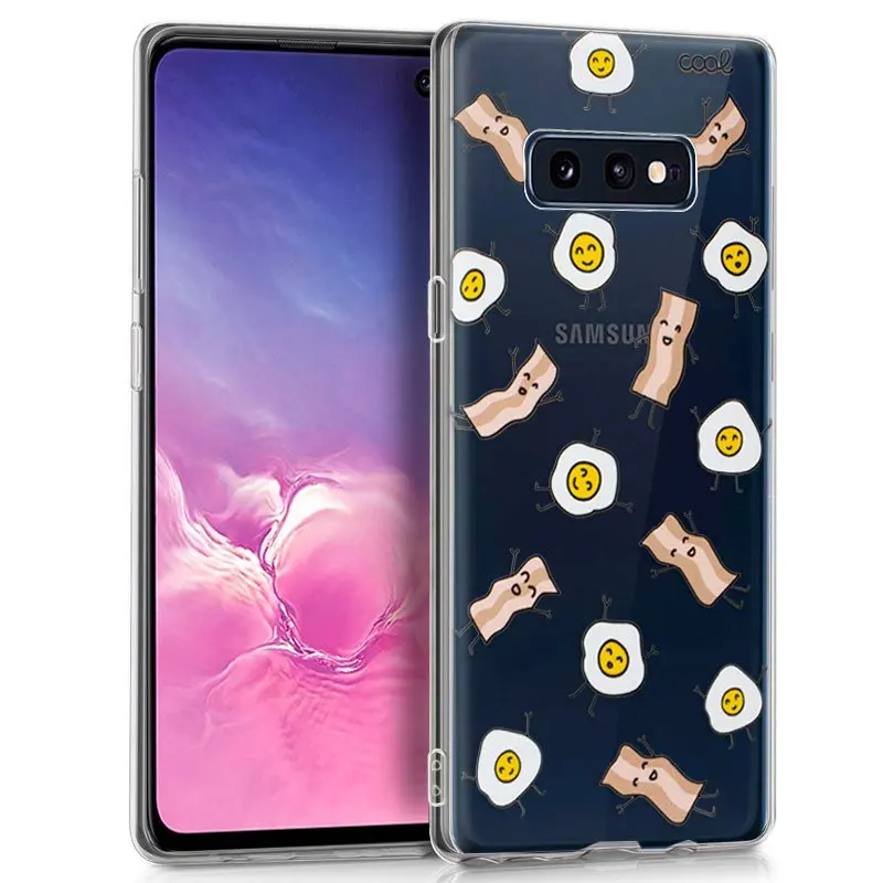 Чехол samsung G970 Galaxy S10e прозрачный бекон|Бамперы| |