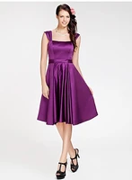 grape short spaghetti bridesmaid dress knee length discount womens part prom gowns