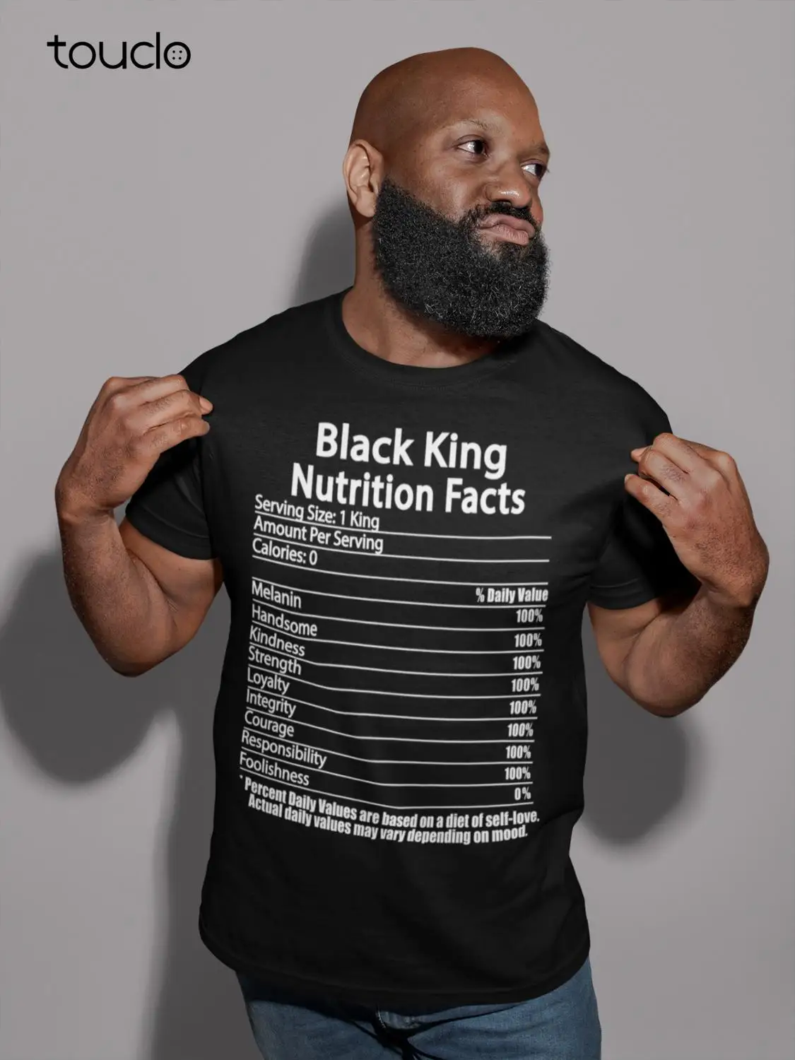 

Black King nutrition facts t-shirt American Black Pride Melanin BLM Juneteeth