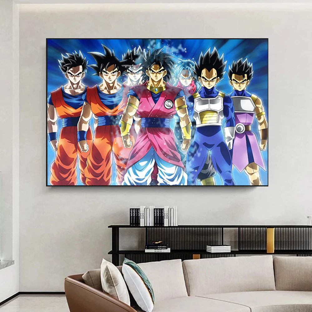 

Dragon Ball Poster Japanese Anime Goku Vegeta Character Canvas Painting Wall Art Prints Home Kids Room Decor Picture Gifts