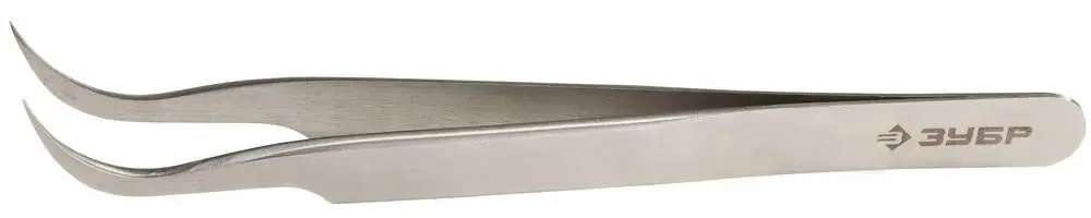 Пинцет ЗУБР д/электроники и точной механики нерж. сталь антимагнит изогнутый