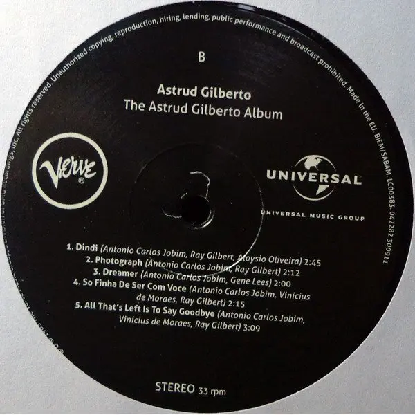 Gilberto Astrud The Album 12&quot винил |