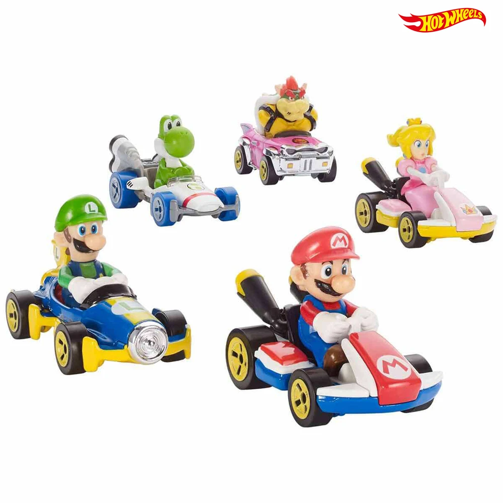 Hot Wheels Mario Kart Character Vehicles GBG25 - Оригинальные металлические продукты Waluigi Baby Wario |