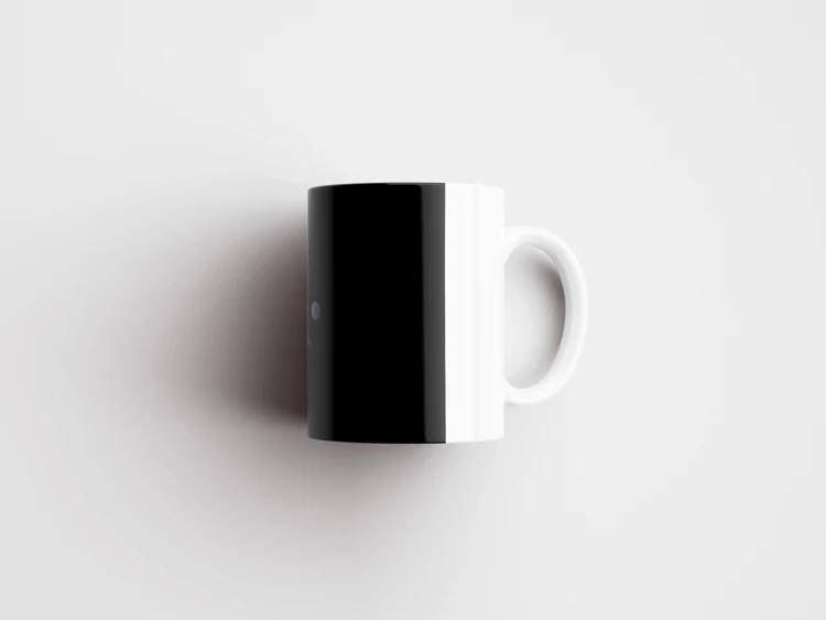 Mug &quotYin Yang abstract rear plan" 320 ml. White | Mugs