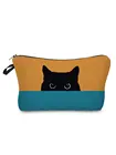 Женская сумка-Органайзер для косметики, с принтом в виде кошки