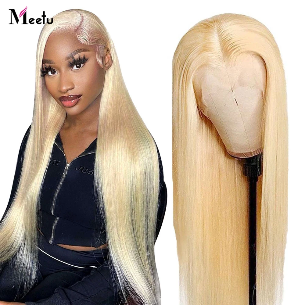 Meetu Transparent 613 Lace Frontal Wig 13x4 Straight Blonde Lace Front Wig Human Hair Wigs For Women Blonde Remy Blonde Wigs