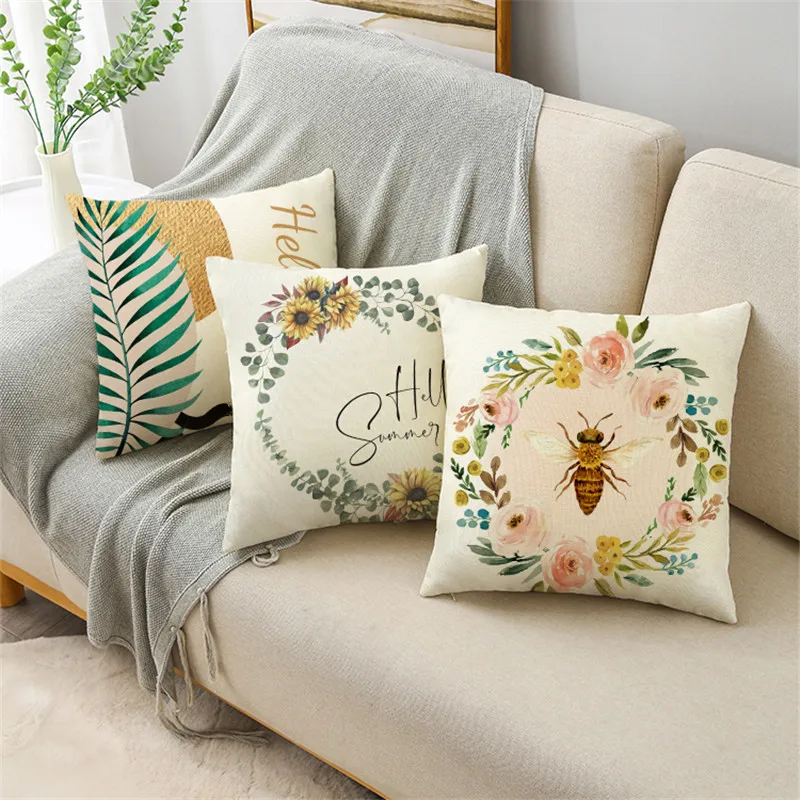 Наволочка квадратная льняная для подушки 45 х45 см |