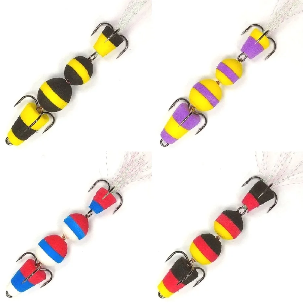 Мандула набор Fish killer 4 шт. 8 см разный цвет приманка мандула на щуку судака окуня