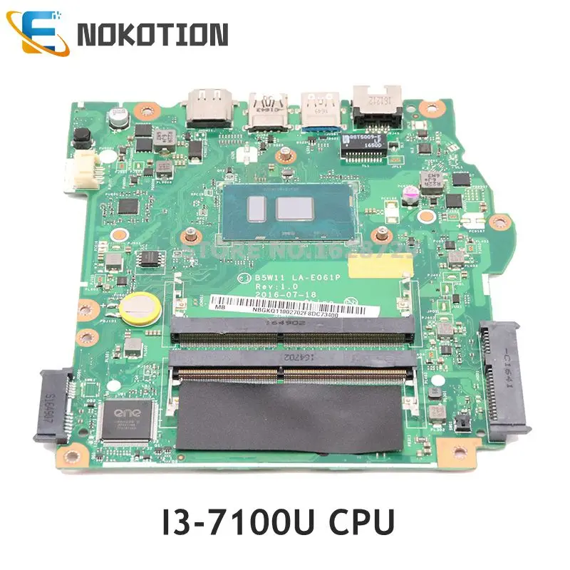 NOKOTION NBGKQ11001 NB. GKQ11.001 B5W11 LA-E061P основная плата для acer aspire ES1-572 Материнская ноутбука