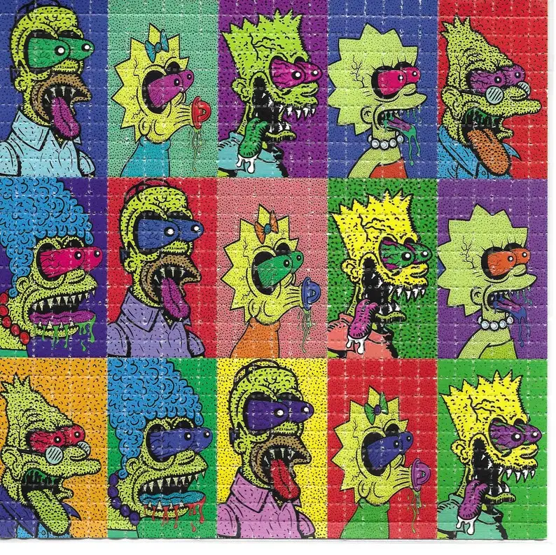 

Zombie Psychedelic LSD Acid Free Blotter Art Print Trippy Perforated Paper Painting Wall Picture Home Decor Poster Canvas Sheet