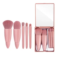 cetoom makeup brushes pro pink brush set powder professional makeup brush 5 piece set makeup brush set with holder and mirror