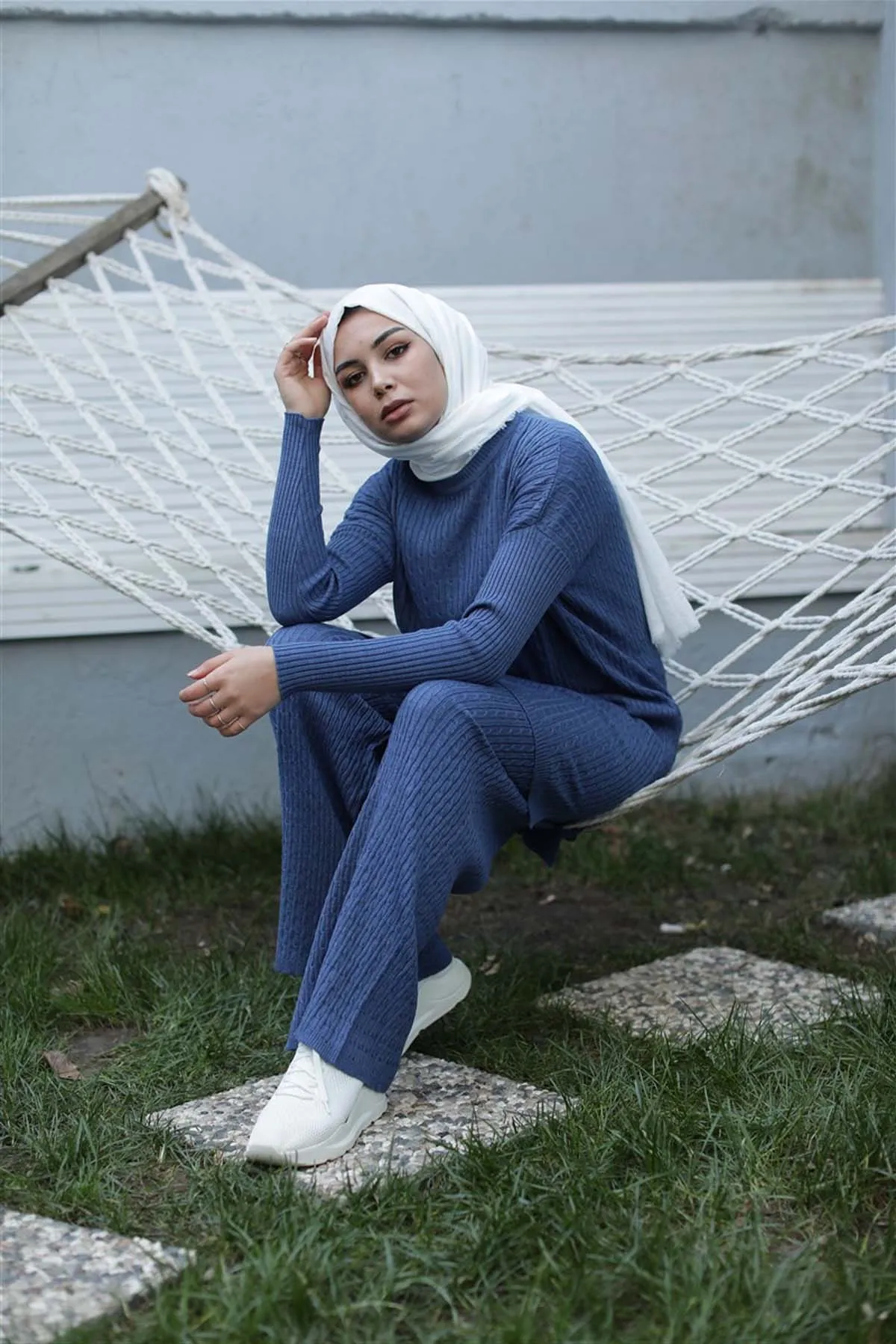 

Butik Melike Women's Braid Detailed Suit New Arrival hijab abaya muslim fashion set islamic clothing prayergarment Turkey