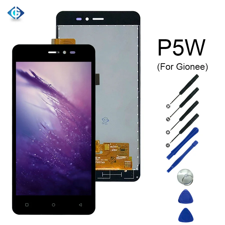5,0 ''Полный ЖК-дисплей для Gionee P5W полный экран дисплей для Gionee P5W ЖК-дисплей сенсорный экран сенсор дигитайзер Запчасти в сборе