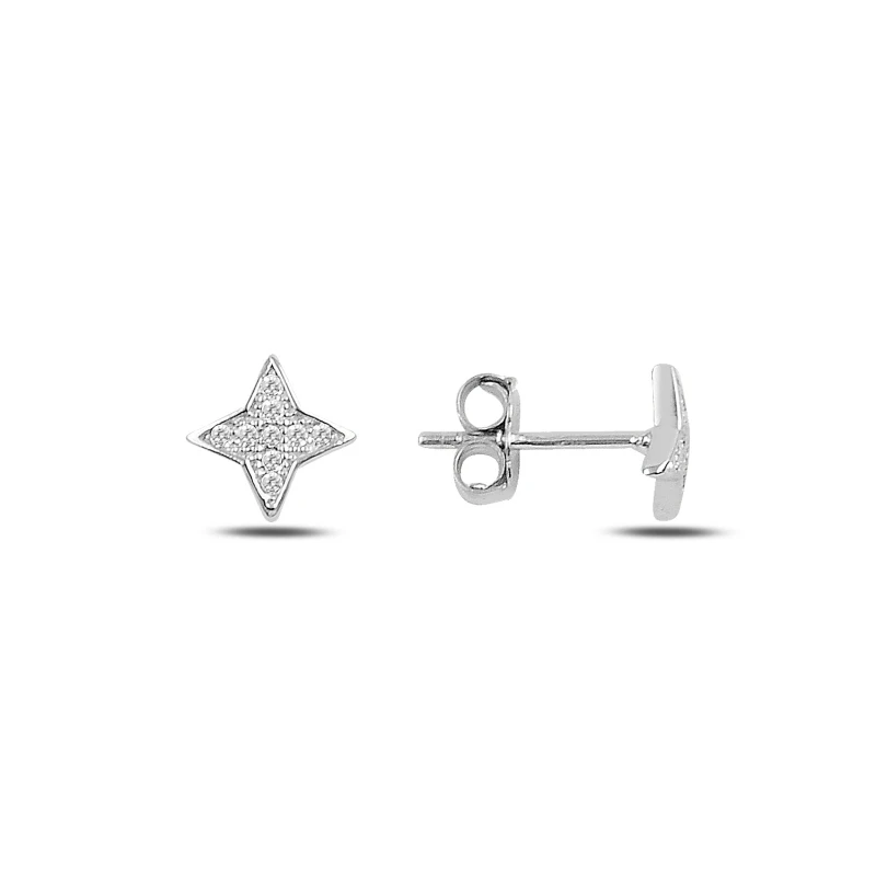 

Silver 925 Sterling Zircon Star Earrings