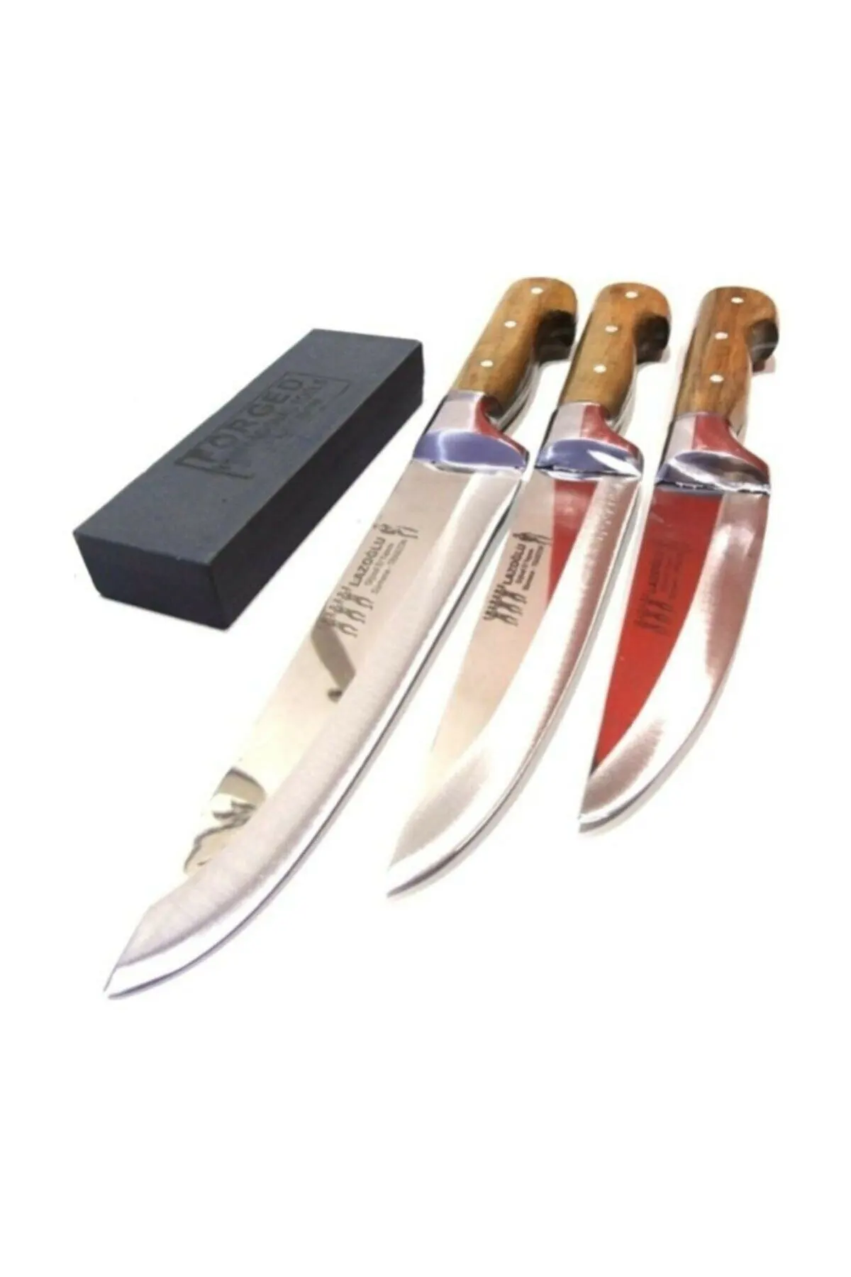 

Kitchen Chef Knives 3 Sets English Surmene Hand Made Wood Handle Stainless Steel Meat Fish Fruit Cooking Tools Accessories Knife