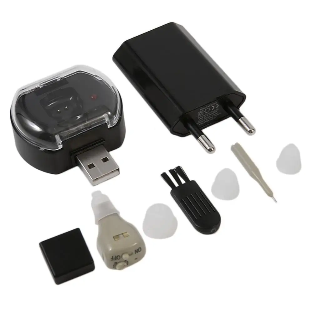 

JZ-1088H2 Audiphone Rechargeable Hearing-aid Amplifier Invisible Deaf-aid Portable Light Weight Listening Assistance