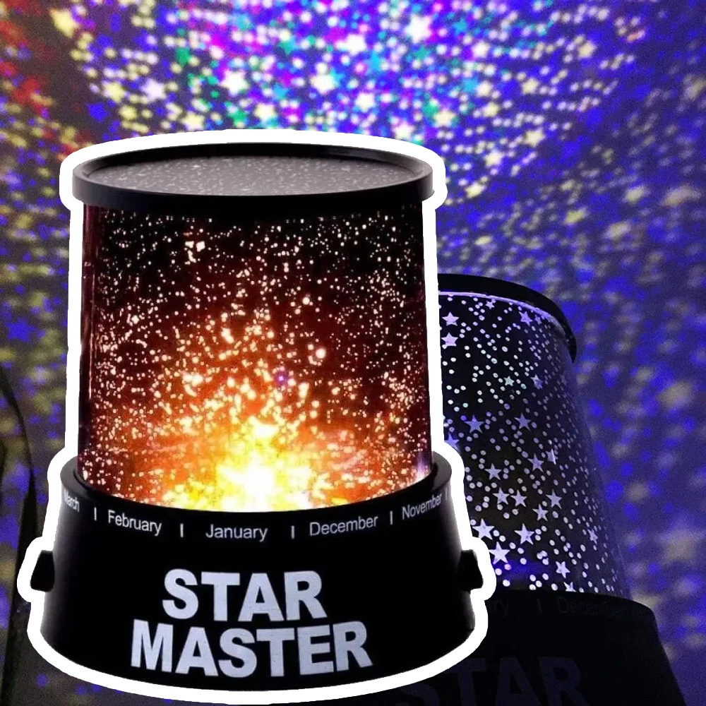 Ночник проектор звездного неба детский в гостиную детскую на батарейках