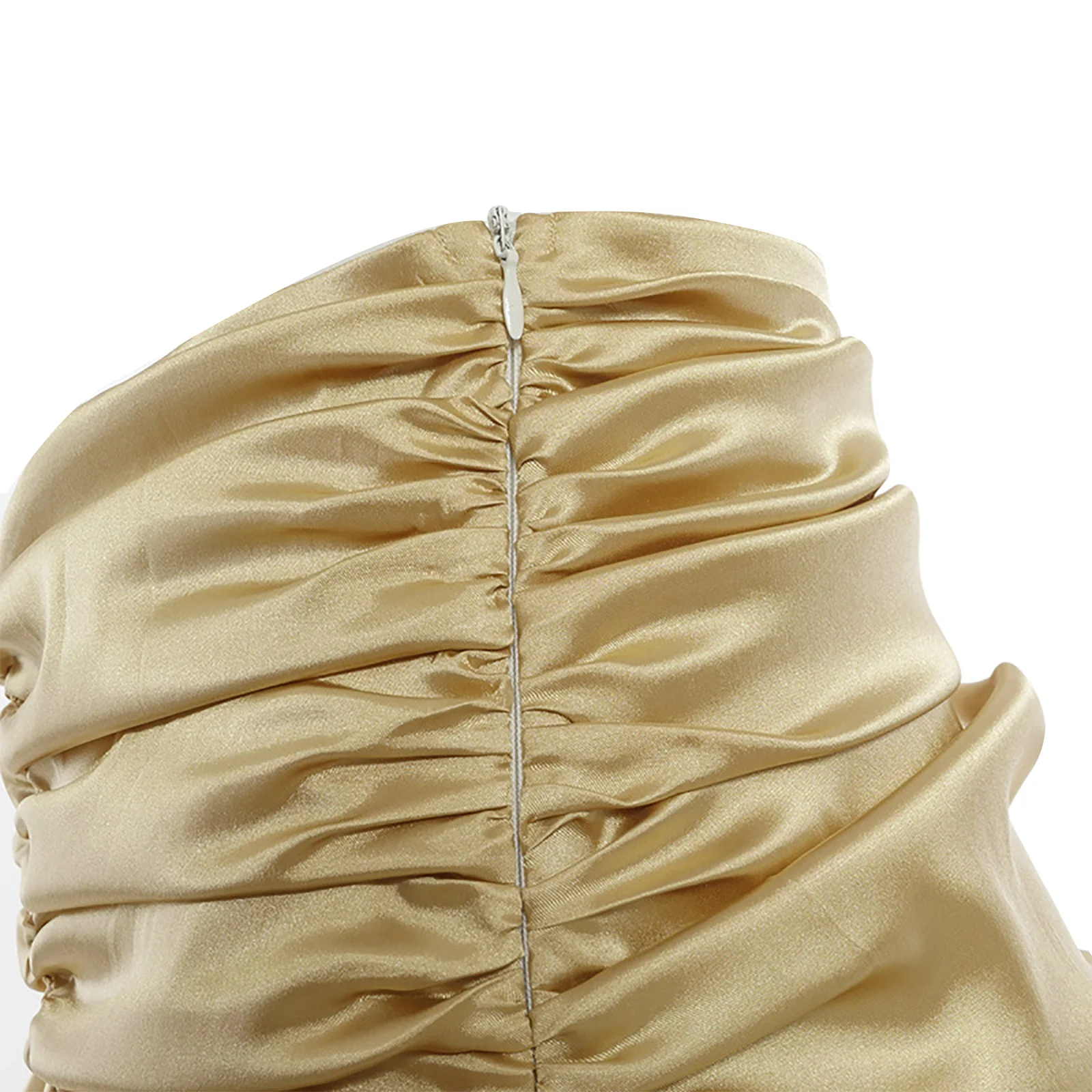 Элегантная женская облегающая юбка с высокой талией плиссированная атласная до