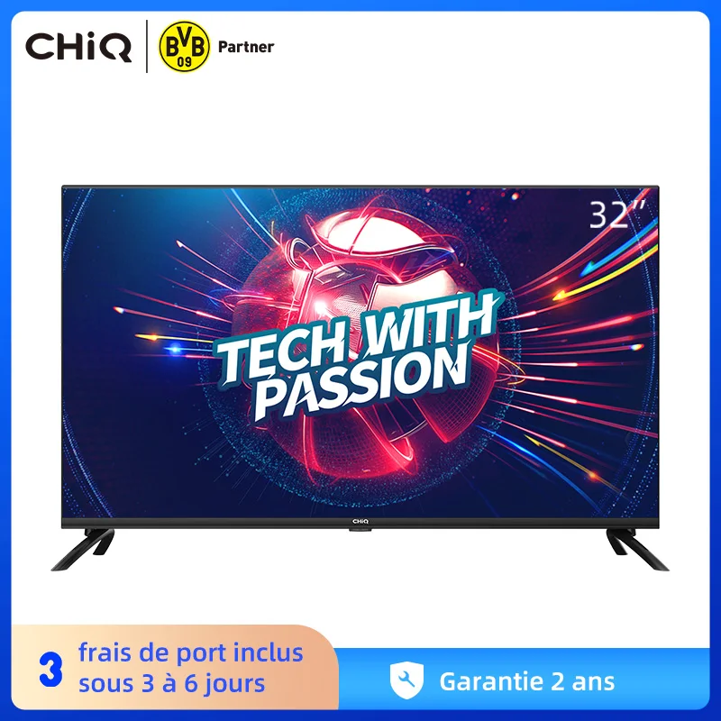  € 30 Код: SDFRJ13 CHiQ L32H7N HD Smart TV 32 дюйма Wi Fi Netflix youtube премиум класса видео Facebook HDR DVB