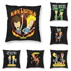 Классический наволочка для подушки MTV Beavis и Butthead 40x40 см, металлические цвета, рок-графика, мягкие роскошные декоративные подушки, чехол для дома