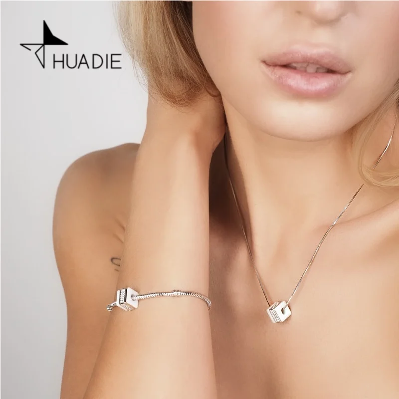 HUADIE ожерелье с бусинами. Женская цепочка. Шарм. Кулон|Ожерелья подвеской| |