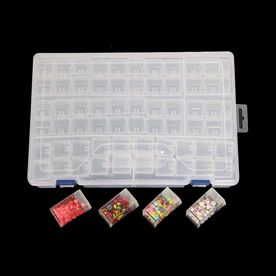 64 бутылки банка квадратная коробка для хранения алмазной живописи аксессуары