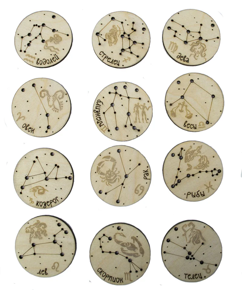 Подставка под стаканы созвездие комплект 12 шт кухня для пива бокалов вина