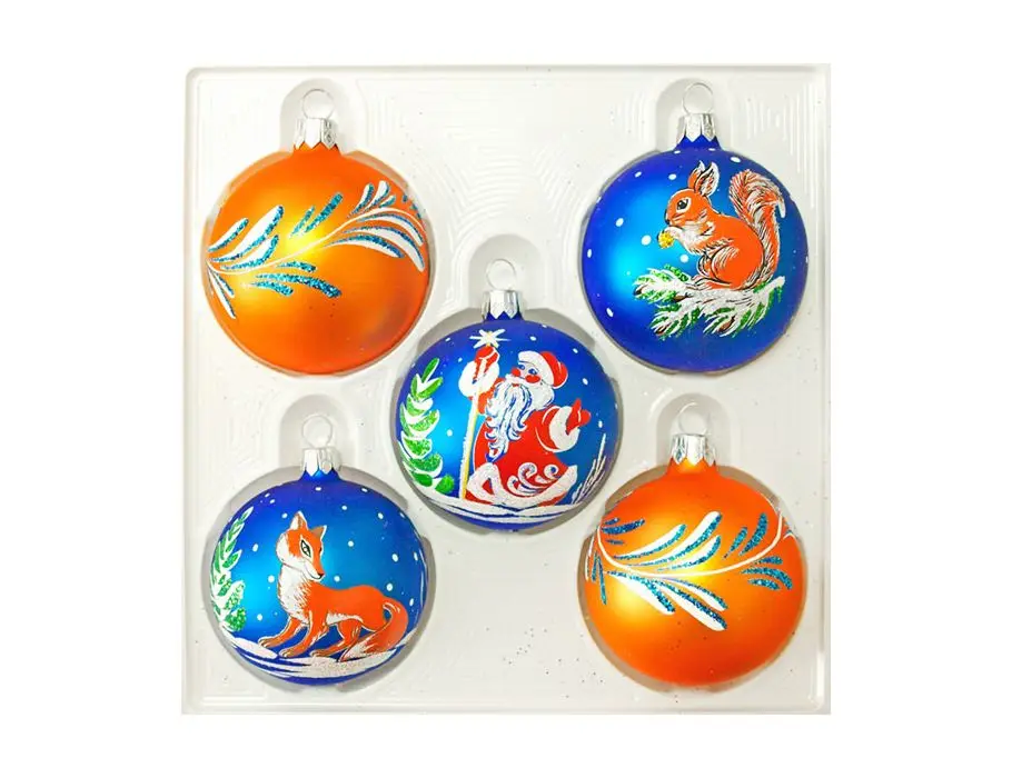 Наборы Стеклянных Елочных Игрушек Купить