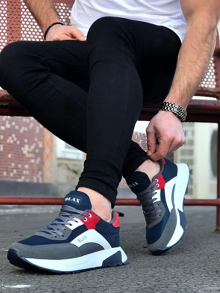 Wagoon WG204 Lacivert Füme Erkek Spor Ayakkabı Model Şık Tasarım Men's Shoes Sports New Casual St