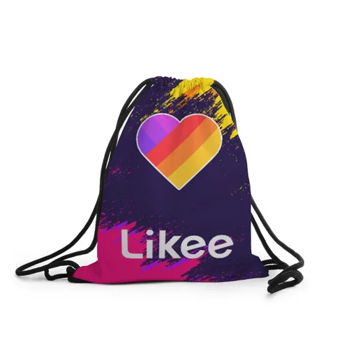 Рюкзак-мешок с принтом LIKEE для мальчиков и девочек работы в школе путешествий