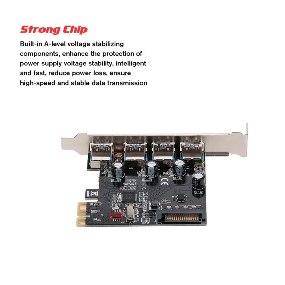 Плата расширения Superspeed с 4 портами USB3.0 PCI E экспресс адаптер для настольного