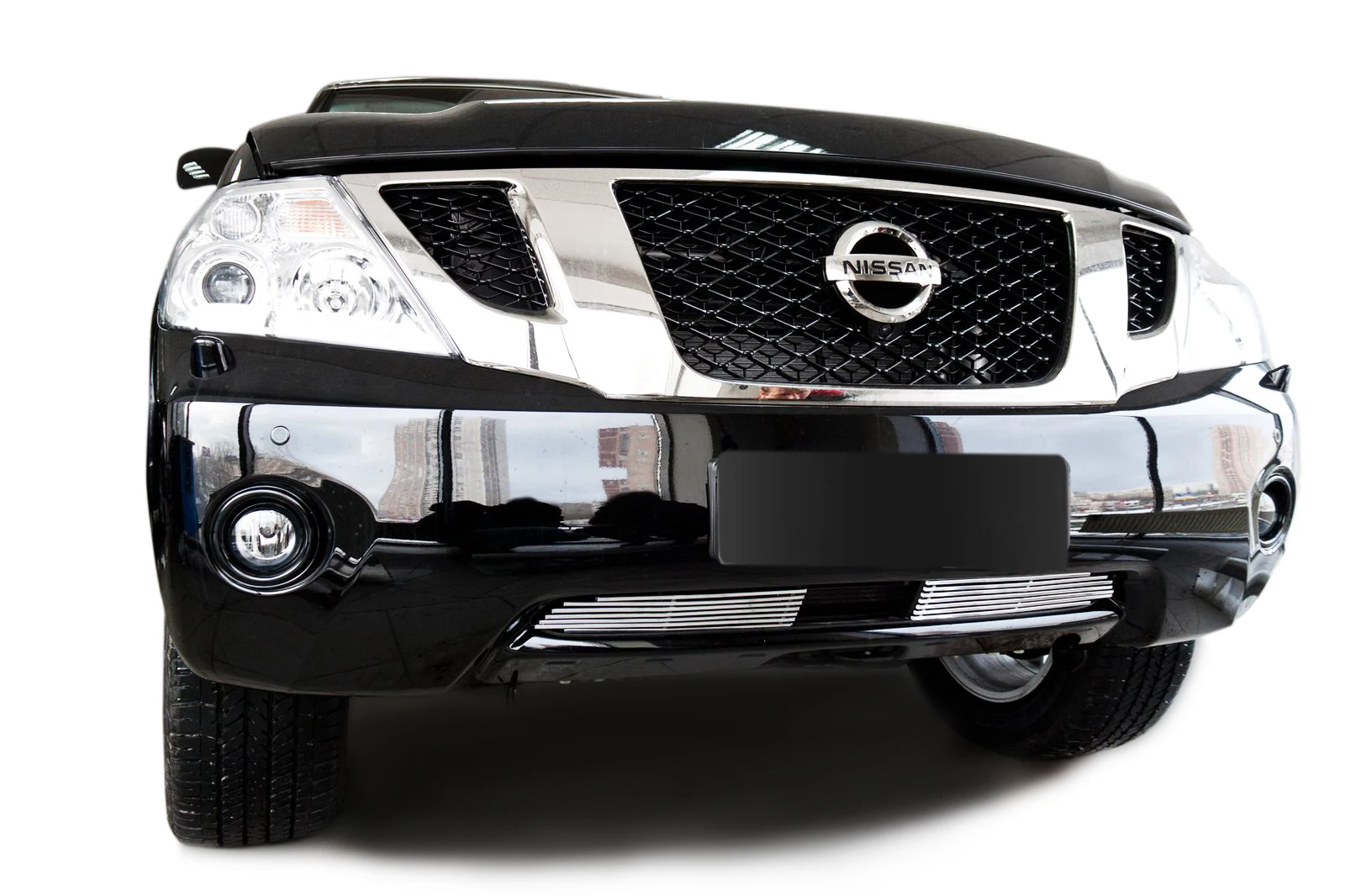 Накладка решетки бампера Fancycar для Nissan Patrol VI Y62 (2010+) нижняя профиль 6 5 мм