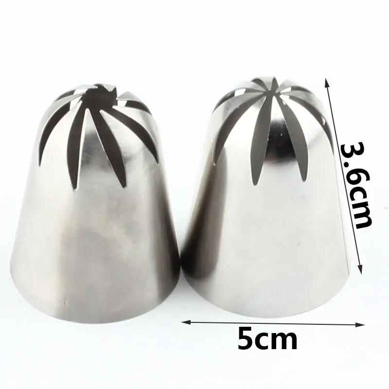 Русские наконечники для выпечки большой размер 2 шт. кремовая сталь нержавеющая