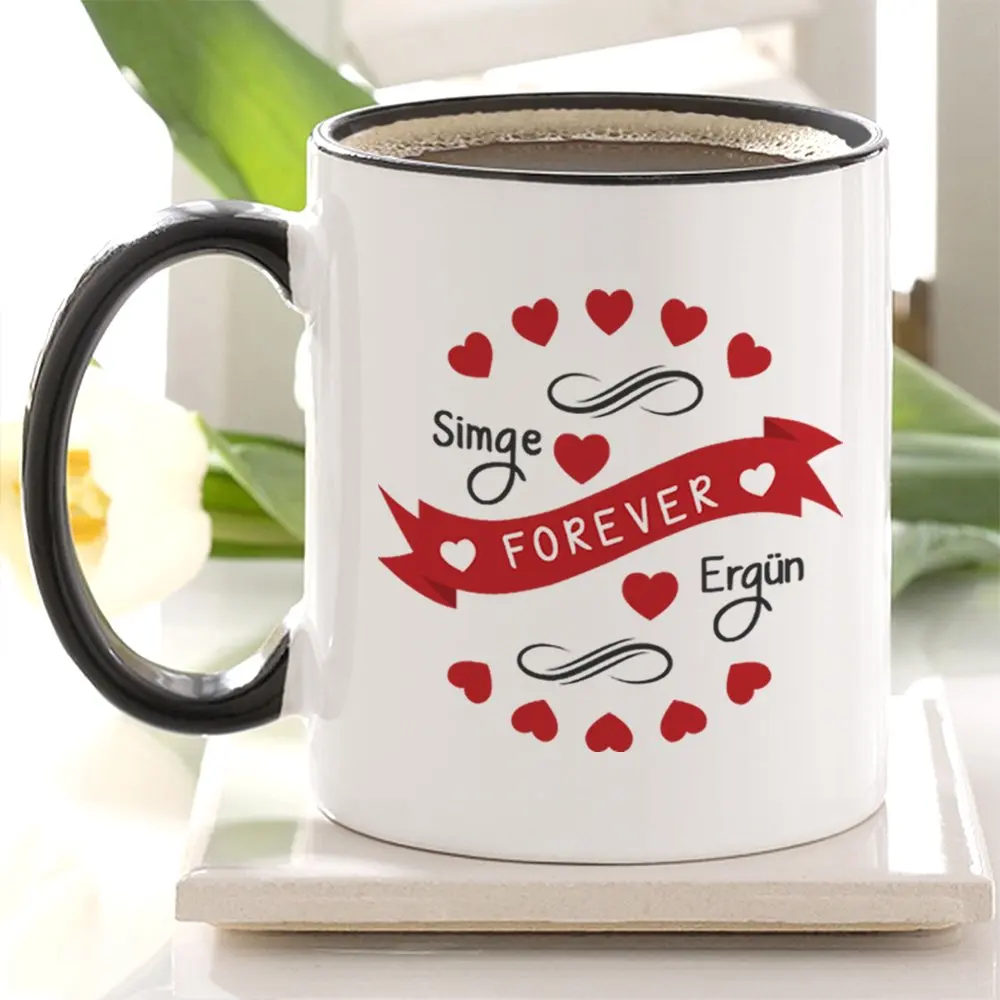 

Personalized Black Mug Cup (Valentine's Day Temalı-45)