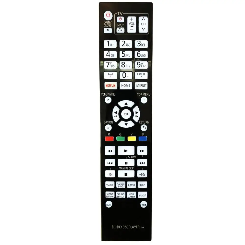 

N2QAYA000130 backlit Remote Control for Panasonic Ultra HD Blu-ray Player DMP-UB900 DMP-BDT700