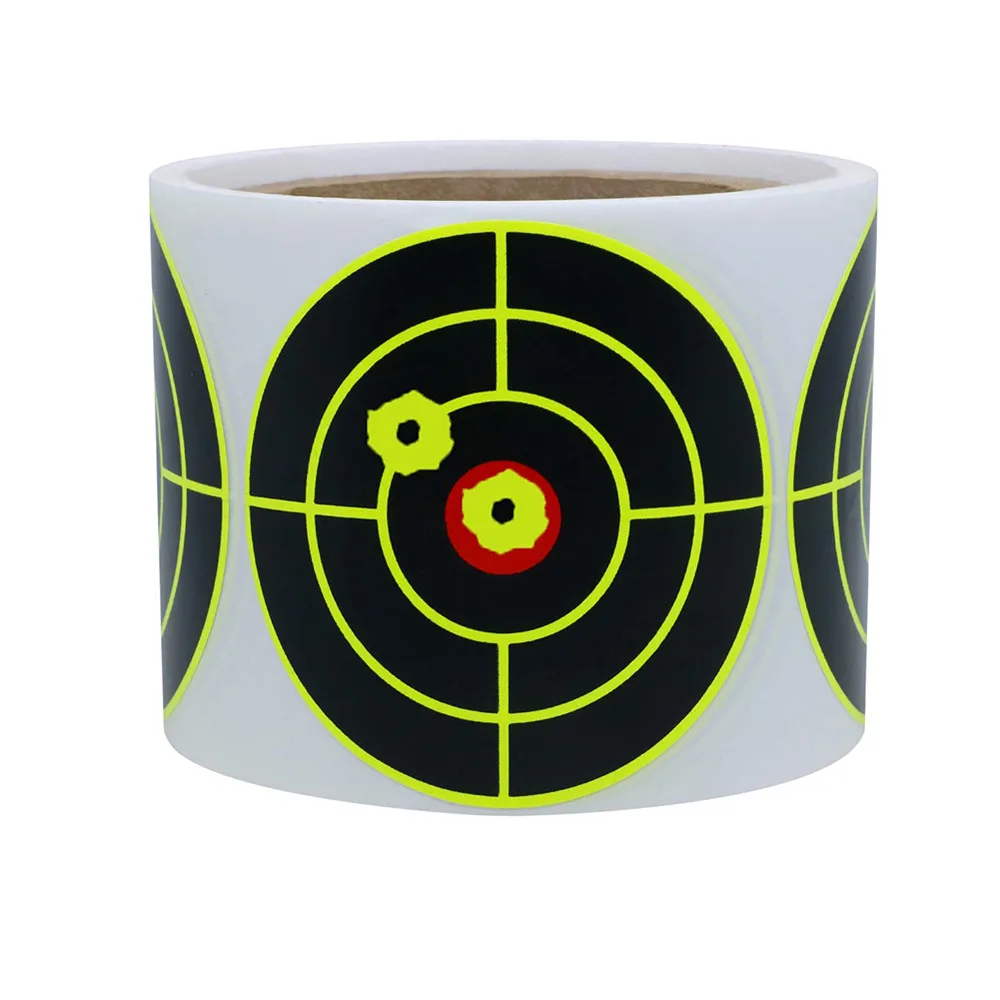 100pcs Splatter Target Stickers Roll 3&quot Inch Adhesive Reactive Targets for Shooting BB Pellet Airsoft Guns |