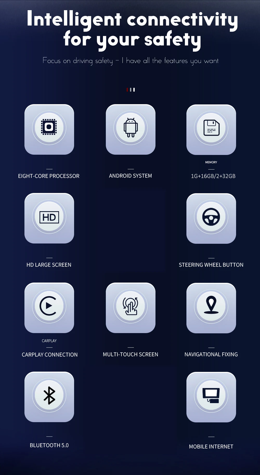 MOPECT 7-дюймовый автомобильный мультимедийный плеер 2 Din Android радио авто CarPlay Bluetooth RDS