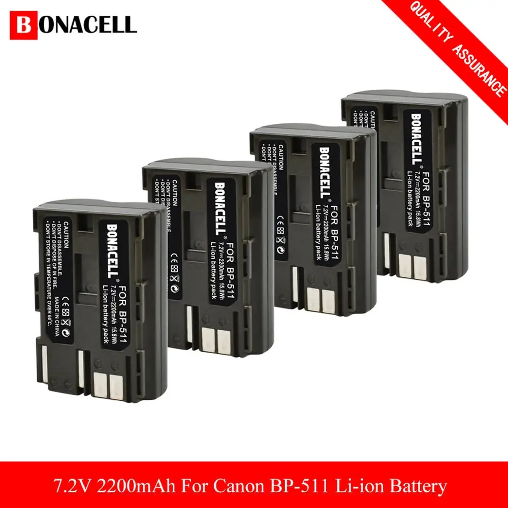 Аккумуляторная батарея bonacell для камеры литий ионная 7 4 В Canon EOS 300D 5D 20D 30D 50D 40D 10D
