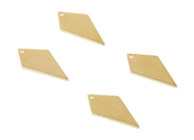 

Brass Rhombic Charms - Raw Brass Diamond shaped Pendant - Earring Findings-Jewelry Supplies - 24Pcs/Lot - 20.4x10x0.8mm - PP2052