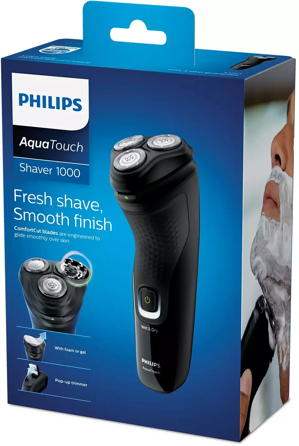 Оригинальная Мужская перезаряжаемая Бритва PHILIPS S1223 для влажного и сухого бритья