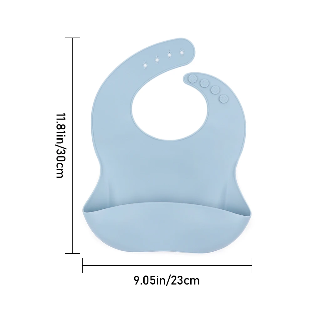 

Baby Silicone Bib Waterproof Infant Bibs Newborn Feeding Cloth Toddle Boys Girls Adjustable Candy Color Saliva Towel