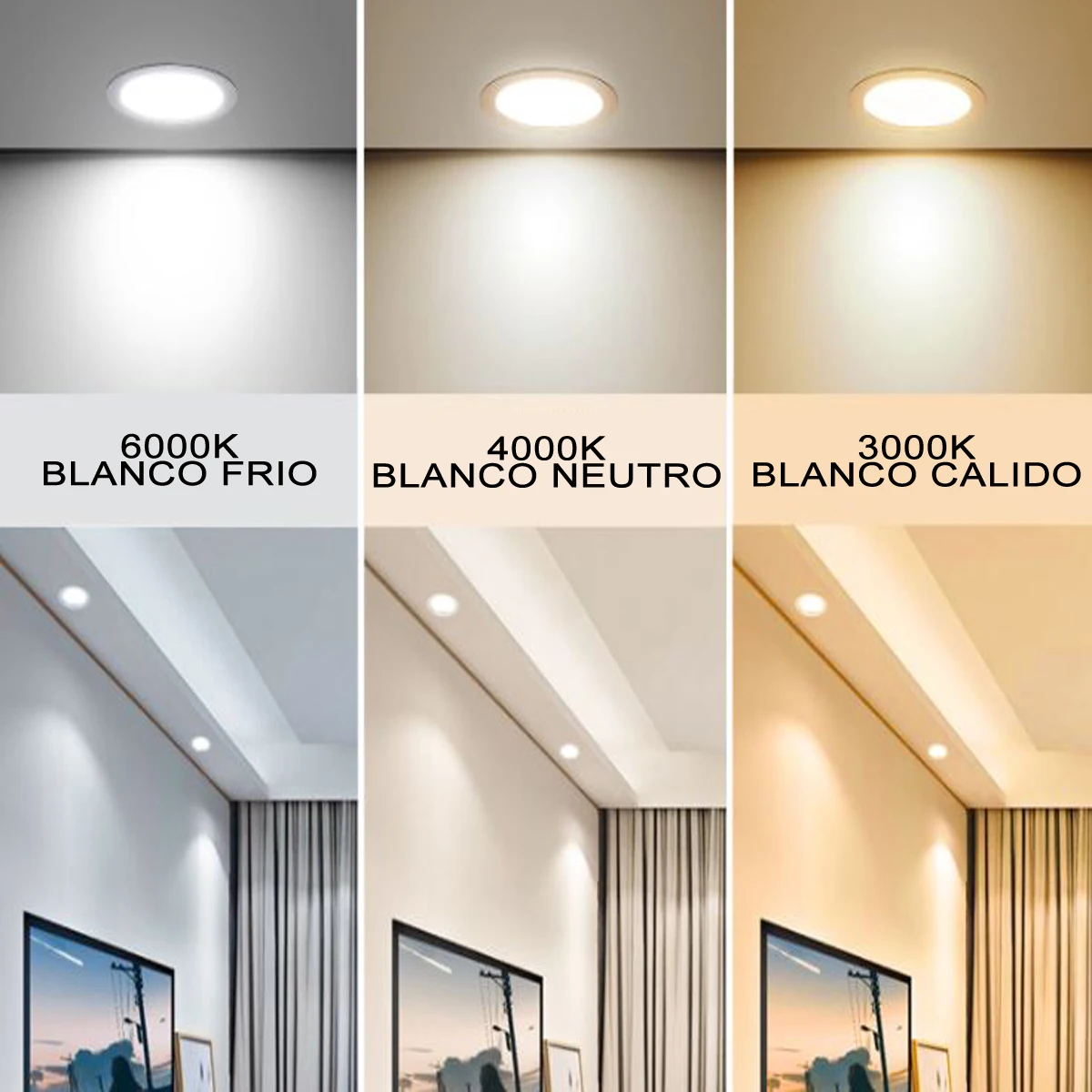 LEDya®Led Panel spotlight Downlight recessed round ceiling lamp Driver included to ++ energy efficiency shipping from Spain easy installation