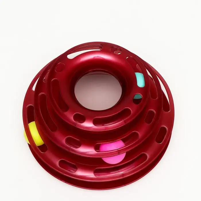 Игровой комплекс &quotПижон&quot для кошек с 3 шариками &quotПирамида&quot 15x24x13 2 см