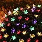 30 светодиодный Сказочный светильник, гирлянда вишневого цвета, на батарейках, светодиодный струнный светильник, хрустальные цветы, украшение для дома, свадьбы, Рождества, сада